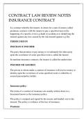 CONTRACT LAW INSURANCE CONTRACT REVIEW NOTES.