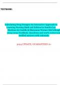 Calculating Drug Dosages-An Interactive Approach to Learning Nursing Math 3rd Edition by Sandra Luz Martinez de Castillo & Maryanne Werner-McCullough 2024/2025 TestBank. Questions and 100% correct and verified answers with rationale.   2024 UPDATE, GUARAN