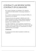 CONTRACT LAW CONTRACT OF GUARANTEE REVIEW NOTES