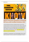 NR509 Final Exam Questions Containing 88 Terms with Certified Solutions 2024 