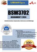 BSW3702 Assignment 1 (COMPLETE ANSWERS) 2024 (632428) - DUE 12 March 2024