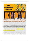 NR509 Final Exam Questions Containing 88 Terms with Certified Solutions 2024.