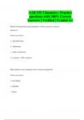 AAB MT Chemistry- Practice questions with 100% Correct Answers | Verified | Graded A+