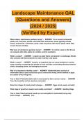 Landscape Maintenance QAL {Questions and Answers} (2024 / 2025) (Verified by Experts)