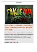 NR 509 Final Exam Study Questions (67 Terms) with Correct Answers Updated 2024-2025. 