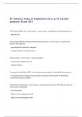  FL Statutes, Rules, & Regulations (Sect. 2, Pt. 1&2)(in progress) Exam 2024