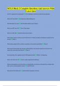 MTLS Block 2 Complete Questions And Answers With Latest Quiz