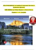 TEST BANK and SOLUTION MANUAL for Auditing & Assurance Services: A Systematic Approach, 12th Edition By William Messier Jr, Steven Glover, Verified Chapters 1 - 21, Complete Newest Version