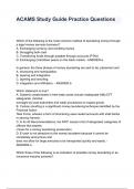 ACAMS Study Guide Practice Questions Which of the following is the most common method of laundering money through a legal money services business? A. Exchanging currency and remitting money B. Smuggling bulk cash C. Transferring funds through payable thro