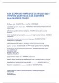 CDA EXAM AND PRACTICE EXAM 2023-2024  VERIFIED QUESTIONS AND ANSWERS  GUARANTEED PASS!!! 3 1/2 year olds - ANSWER-TELL A SIMPLE EXPERIENCE checklist designed for 4 year olds - ANSWER-DISTINGUISH BETWEEN DAY AND  NIGHT TIME DR. Howard gardener defines inte