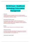 FACHE Exam - Healthcare Technology/Information Management