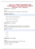 CMIT 421| THREAT MANAGEMENT AND VULNERABILITY ASSESSMENT| FINAL EXAM WITH CORRECT AND VERIFIED ANSWERS| 2024| GRADED 