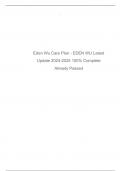 Eden Wu Care Plan - EDEN WU Latest Update 2024-2025 100% Complete Already Passed