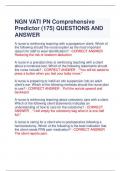 NGN VATI PN Comprehensive Predictor (175) QUESTIONS AND ANSWER