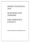 INS2601 Exam pack 2024(Questions and answers)