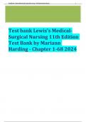 Test bank Lewis's Medical-Surgical Nursing 11th Edition Test Bank by Mariann Harding - Chapter 1-68 2024