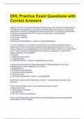 DHL Practice Exam Questions with Correct Answers 