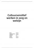 Cultuursensitief werken in zorg en welzijn - S27  - Behaalde cijfer een 9 - Knelpunt uitgewerkt