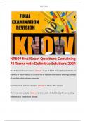 NR509 final Exam Questions Containing 75 Terms with Definitive Solutions 2024