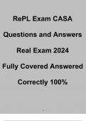 actual exam 2024 RePL Exam CASA Questions and Answers Real Exam Fully Covered Answered Correctly 100%