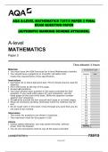 AQA A-LEVEL MATHEMATICS 7357/3 PAPER 3 FINAL EXAM 2024  QUESTION PAPER (AUTHENTIC MARKING SCHEME ATTACHED).