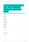 Level 2 Dante Operations Test 100% VERIFIED  ANSWERS 2024/2025  EXAM