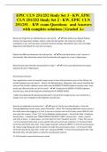 EPIC CLN 251/252 Study Set 3 - KW, EPIC CLN 251/252 Study Set 2 - KW, EPIC CLN 251/251 – KW exam Questions and Answers with complete solutions | Graded A+ 