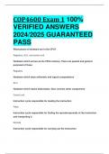 BEST ANSWERSCOP4600 Exam 1 100%  VERIFIED ANSWERS  2024/2025 GUARANTEED  PASS