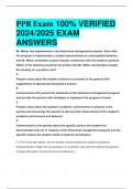 BEST ANSWERS PPR Exam 100% VERIFIED  2024/2025 EXAM  ANSWERS