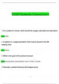 SNHD Paramedic Protocol Exam Questions and Answers (2024 / 2025) (Verified Answers)