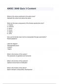 ANSC 3040 Quiz 3 Content questions and answers 