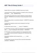 ARF Title 22 Study Guide 1 Disaster Drills to be conducted - ANSWER-At least every 6 months Licensing will conduct a follow-up inspection of a facility for which a license was issued within ____ days. - ANSWER-90 Days How long does the licensee have to re