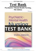 Psychiatric–Mental Health Nursing,  test bank