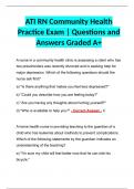 BUNDLE for ATI RN Community Health Nursing 2024 Questions and Answers Graded A+ | ATI RN Community Health Final | Questions and Answers 