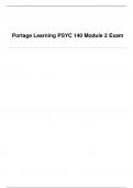 Portage Learning PSYC 140 Module 2 Exam