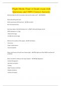 Flight Medic Final A Grade exam with Questions and 100% Correct Answers