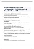  Walden University Advanced Pathophysiology Final Exam Study Guide Graded A 2024 