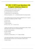 NCCHC CCHP Exam Questions with Complete Solutions, Rated A+