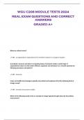 WGU C208 MODULE TESTS 2024  REAL EXAM QUESTIONS AND CORRECT  ANSWERS  GRADED A+ 