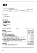 aqa A-level BUSINESS (7132/1) Paper 1 Business 1 Question Paper May2023