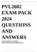 PVL2602 Exam pack 2024 (Questions and answers)