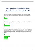 ATI Capstone Fundamentals 2024 | Study Questions and Verified Answers Graded A+