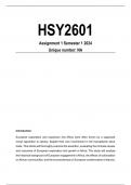 HYS2601 Assignment 1 Solutions Semester 1 2024