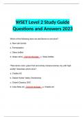 WSET Level 2 Study Guide Questions and Answers 2023 