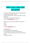 WSET Level 2 Exam 2023 (Answered)