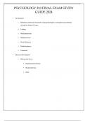 PSYCHOLOGY 210 FINAL EXAM STUDY GUIDE 2024.