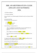 BIBL 105 MIDTERM STUDY GUIDE JOB GOD AND SUFFERING 2024