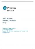 Pearson Edexcel GCE In Spanish(9SP0) Paper 02: Written response to works and translation