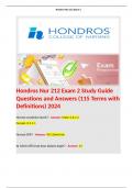 Hondros Nur 212 Exam 2 Study Guide Questions and Answers (115 Terms with Definitions) 2024