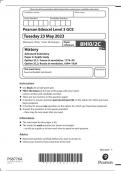 2023Pearson Edexcel merged question and mark scheme History Advanced Subsidiary Paper 2: Depth study Option 2C.1: France in revolution, 1774–99 Option 2C.2: Russia in revolution, 1894–1924